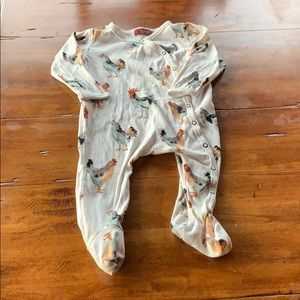 Milkbarn chicken footy pajamas